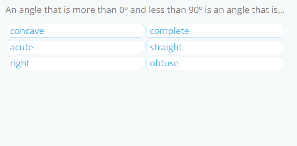 types of angles