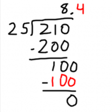 Dividing decimals