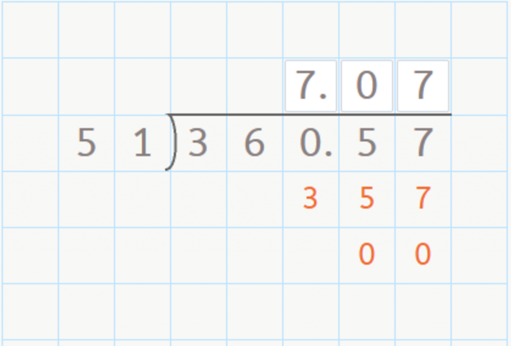 dividing a decimal by a whole number example