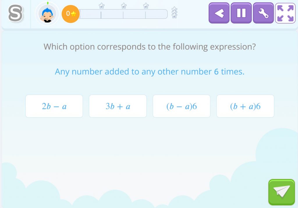 Algebra problems. Identify the algebraic expression.