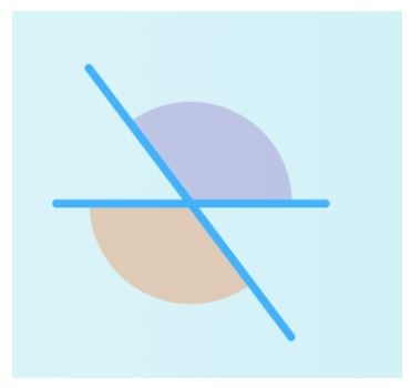 An example of two angles that are not consecutive.