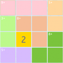 Image of an unsolved 4x4 number puzzle.