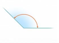 An obtuse angle measuring 135 degrees. 