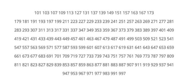 prime numbers