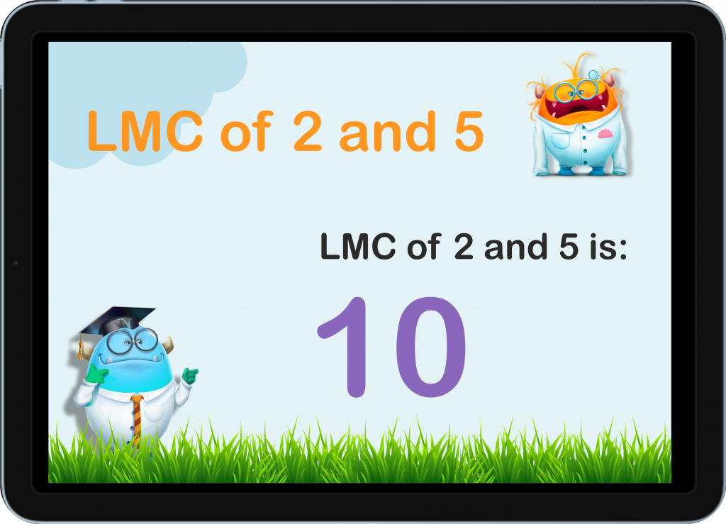 lcm of 2 and 5