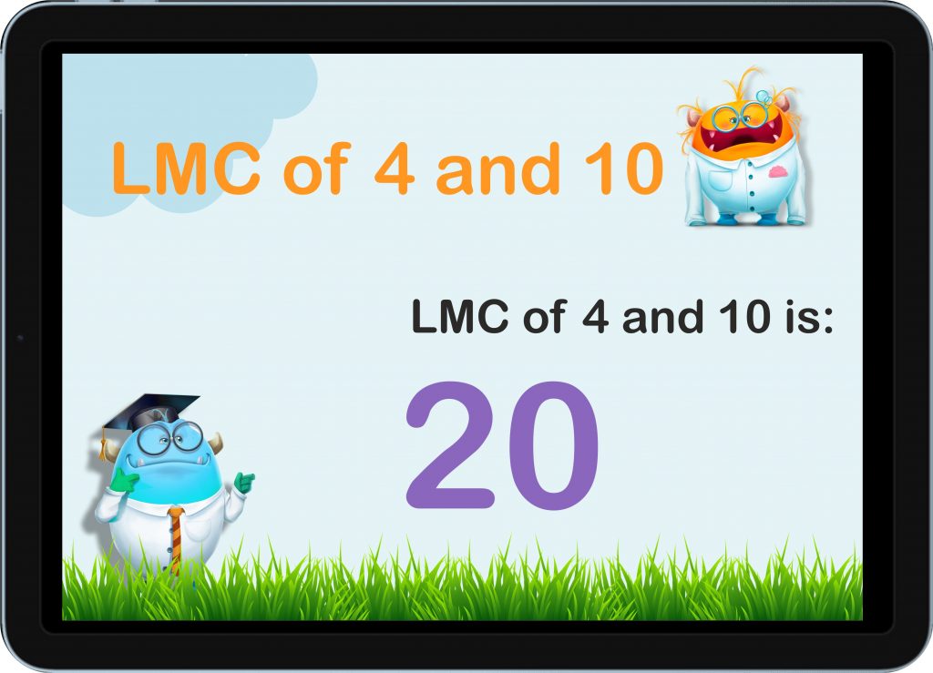 lcm 4 and 10