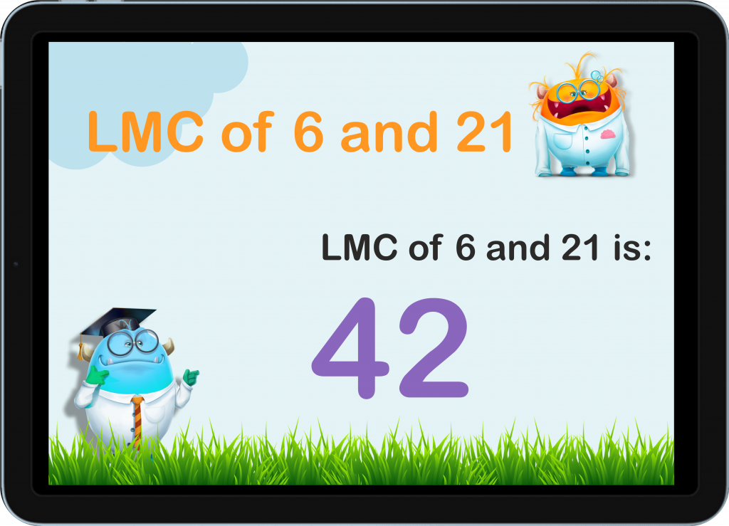 lcm of 6 and 21