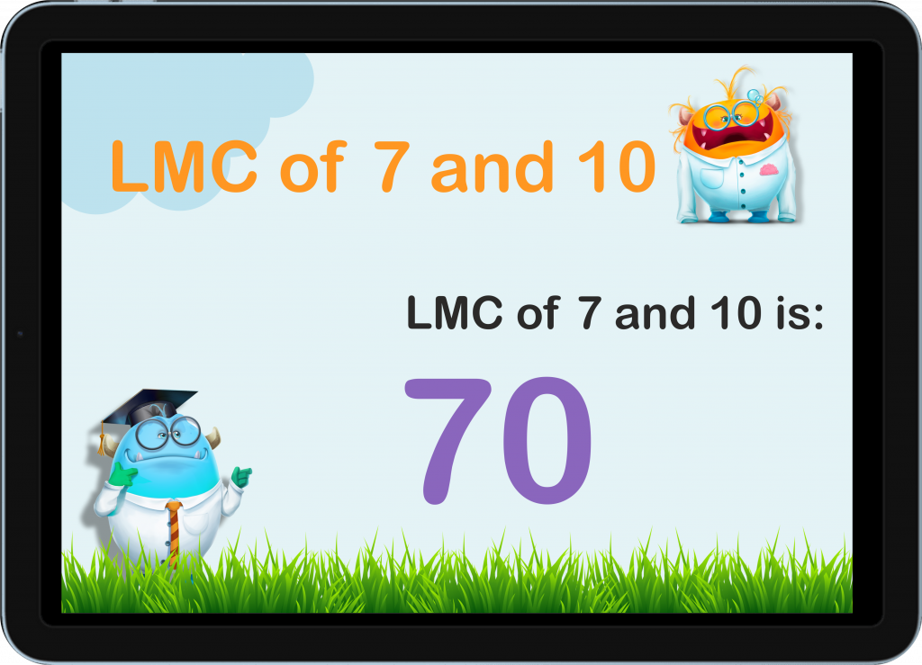 lcm of 7 and 10