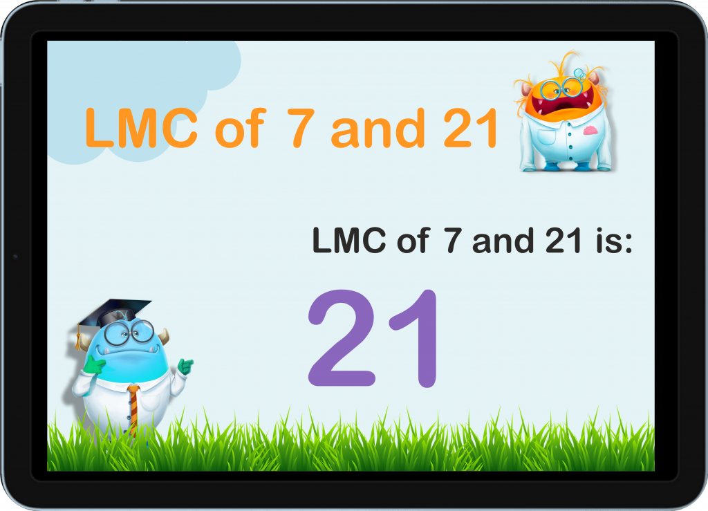 lcm of 7 and 21